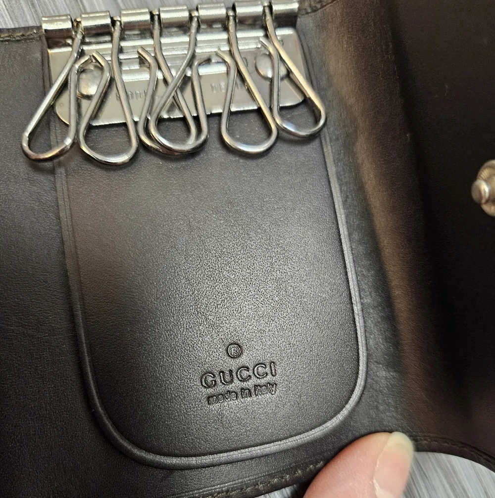 NIB Vintage Gucci Original GG Key Wallet In Beige - Picture 9 of 16